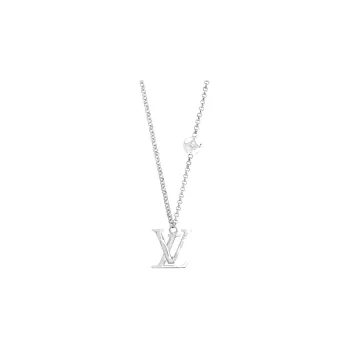 LOUIS VUITTON 925 Sterling Silver Necklaces Men's Silver