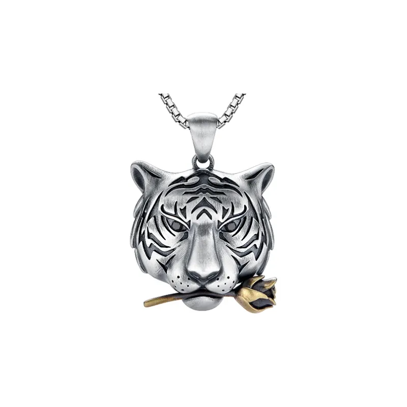 MYSH Necklaces Men Tiger Pendant-0