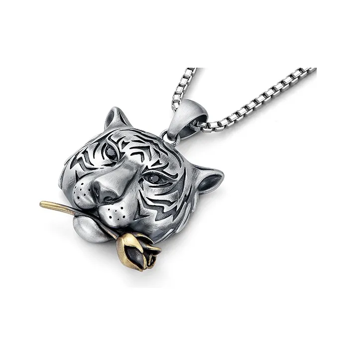 MYSH Necklaces Men Tiger Pendant-2