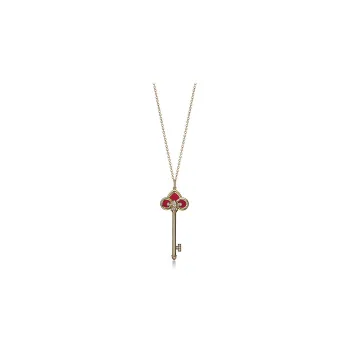 TIFFANY & CO. Keys Collection Necklaces Women's Red