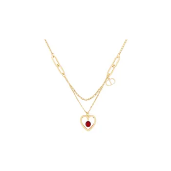 DIOR Necklaces Women's Red