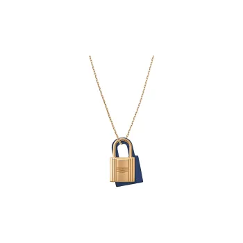 HERMES O'Kelly Metal Necklaces Women's Gold