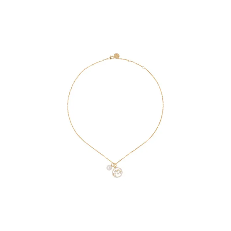 MIU MIU Metal Necklaces Women's Gold-1