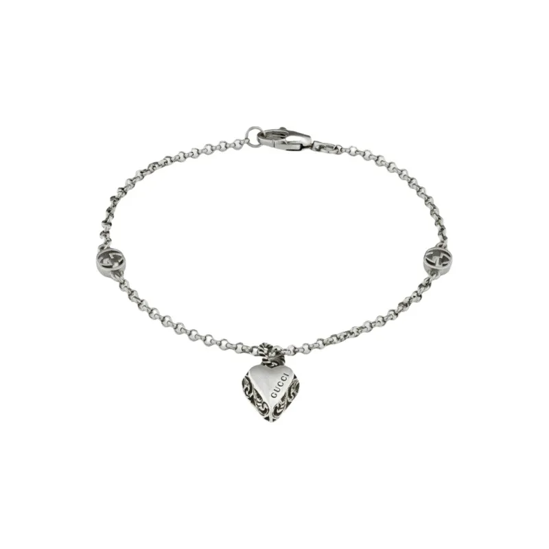 GUCCI Love heart Charm Bracelet-0