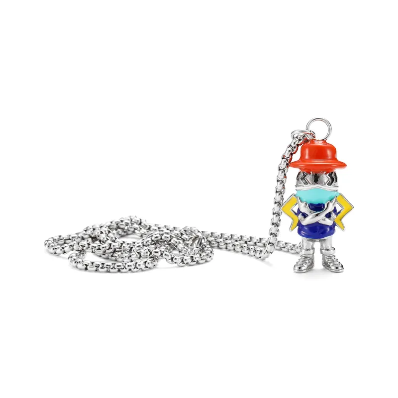 GENANX Necklaces Unisex Silvery White-2