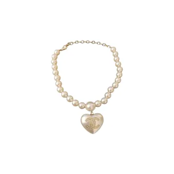 CHANEL Laces Necklaces Women's White