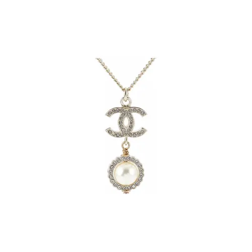 CHANEL Necklaces Women's Light Gold