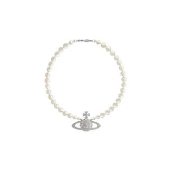 Vivienne Westwood One Row Pearl Bas Relief Choker