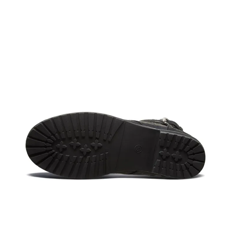 Skechers Martin Boots Women's High Top Black-4
