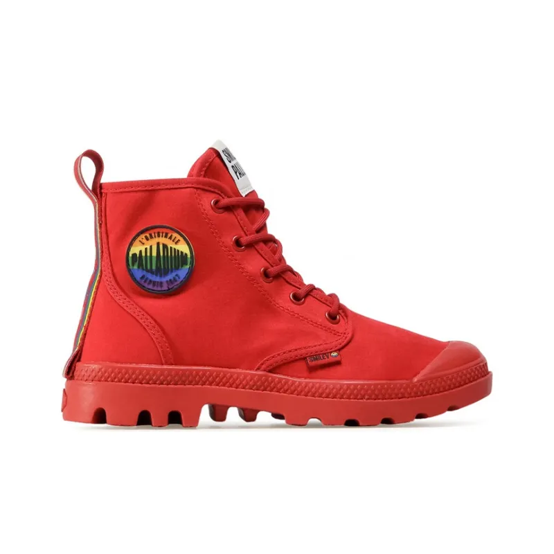 Palladium Pampa Crew Martin Boot Women's Red-1