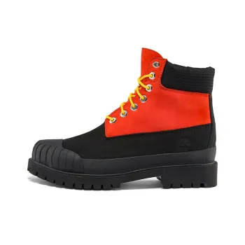 Timberland Premium 6 Inch Waterproof Boot 'Medium Orange Nubuck With Black'