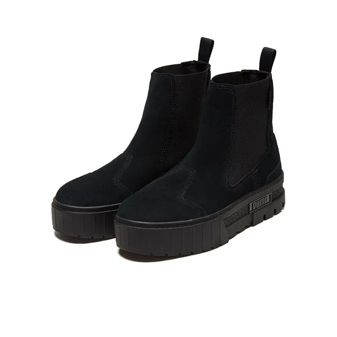 PUMA Mayze Chelsea Suede 'Triple Black' Women's-2
