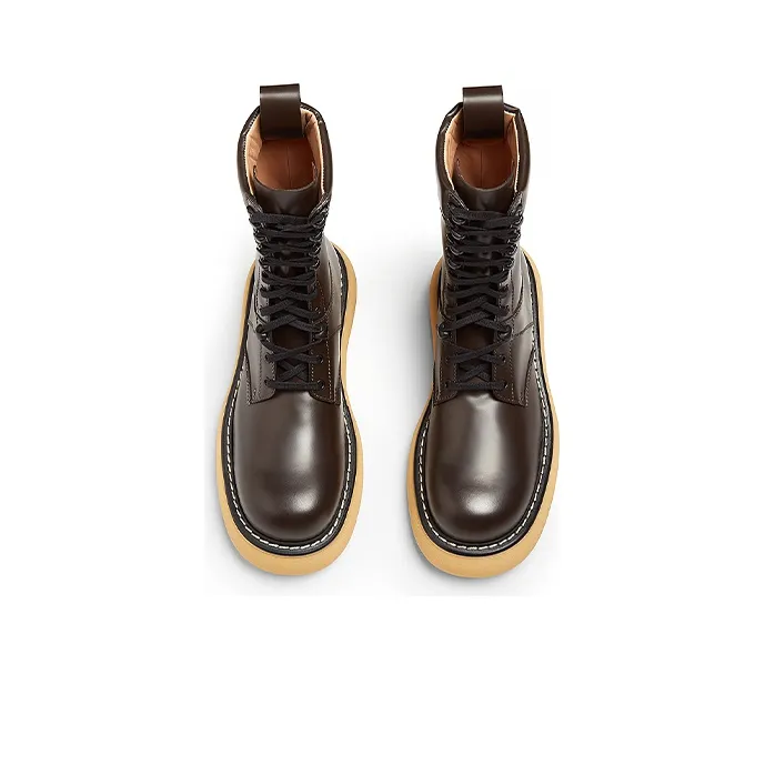 Bottega Veneta The Bounce Leather Boots Brown-2