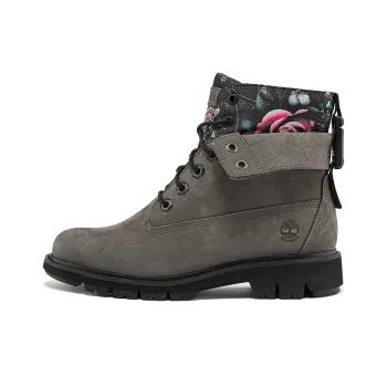 Timberland Lucia Way 6 Inch Waterproof Roll Top Boots 'Grey And Floral' Women's