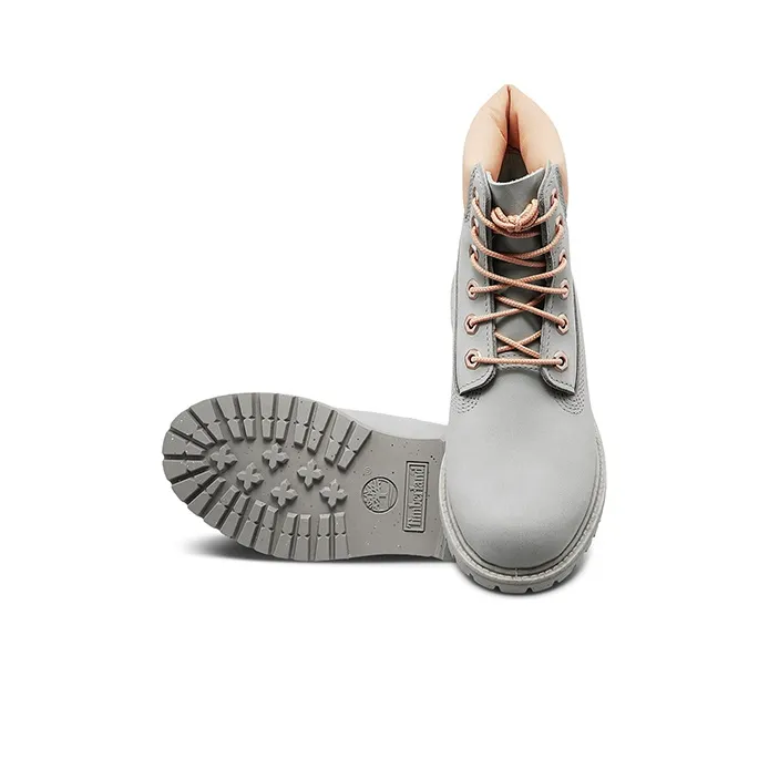 Timberland 6 Inch Premium Leather Boots 'Light Grey' Women's-2