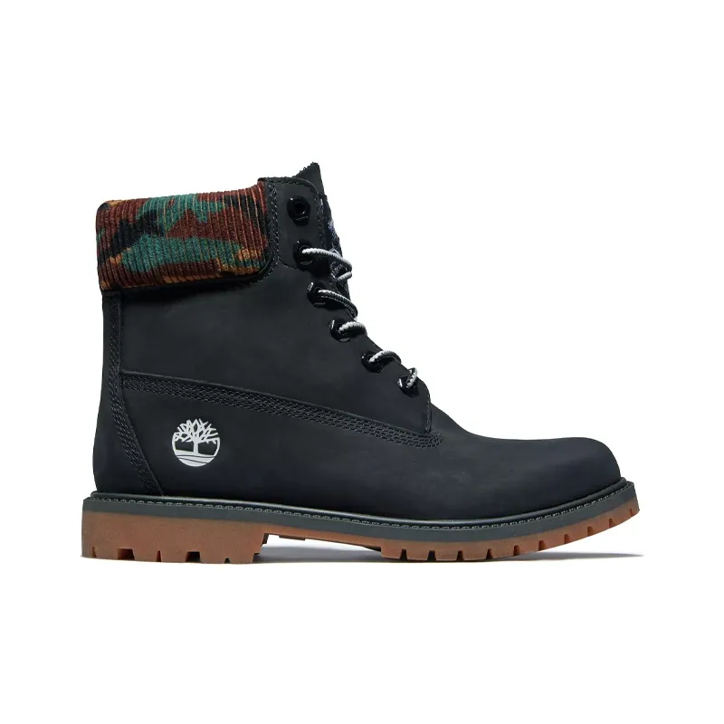 Timberland Heritage 6 Inch Waterproof Boots 'Black Nubuck With Camo' Women's-1