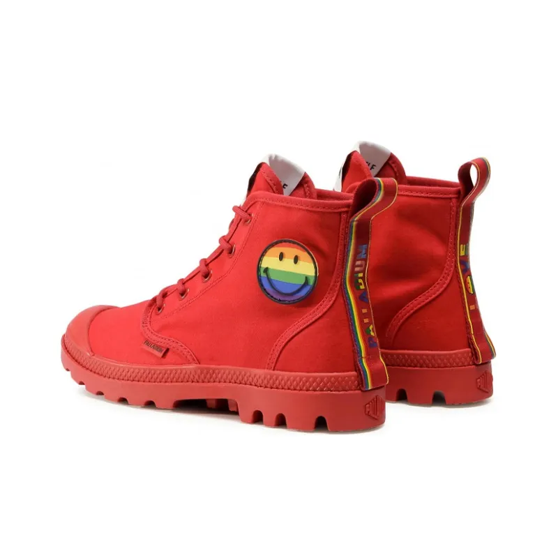 Palladium Pampa Crew Martin Boot Women's Red-3
