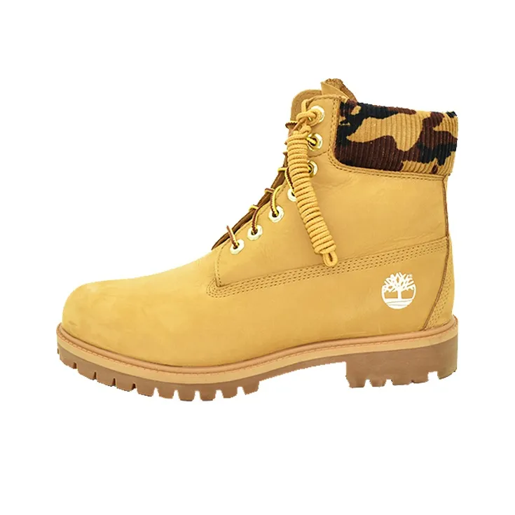 Timberland 6 Inch Premium Boot 'Wheat Nubuck With Camouflage Collar'-0