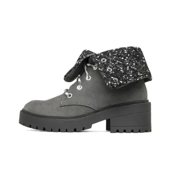 Skechers Teen Spirit Knit Buzz Ankle Boot 'Black Charcoal' Women's