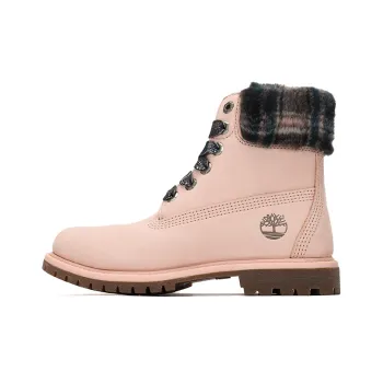 Timberland Lindon Woods 6 Inch Waterproof Boot 'Pink Nubuck And Black Printed Collar' Women's
