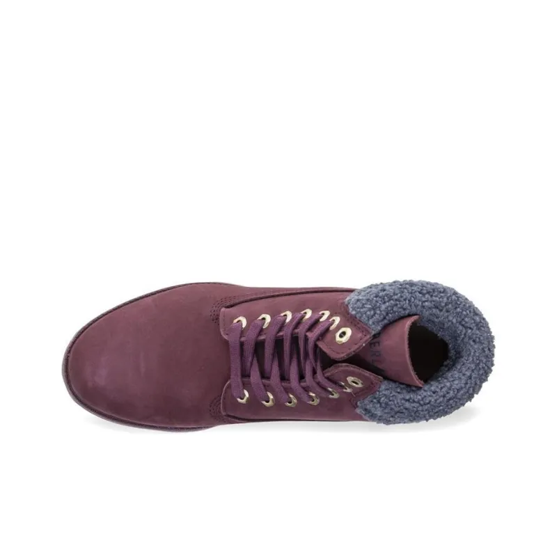Timberland Premium 6 Inch Double Collar Waterproof 'Burgundy Nubuck'-2