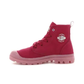 Palladium Pampa Martin Boots Women's High Top Deep Red