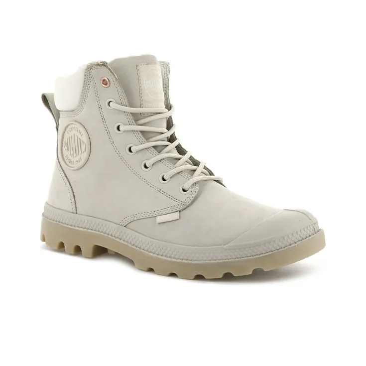 Palladium Pampa Cuff Wp Lu Short Martin Boot Unisex Gray White-2