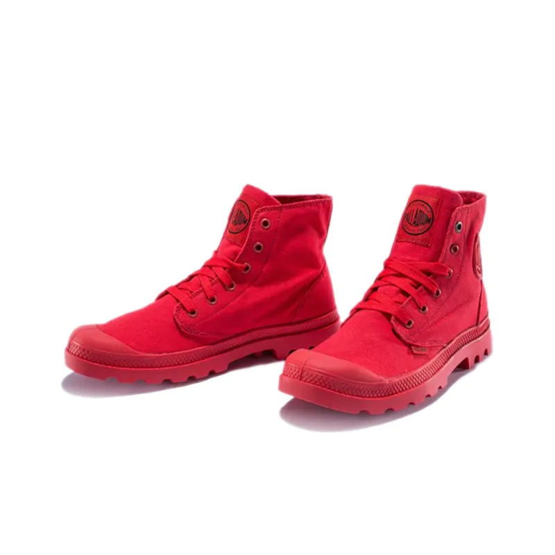 Palladium Mono Chrome Knee High Martin Boot Unisex Red-2