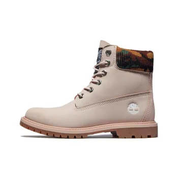 Timberland Heritage 6 Inch Waterproof Boots 'Pale Pink Nubuck With Camo' Women's