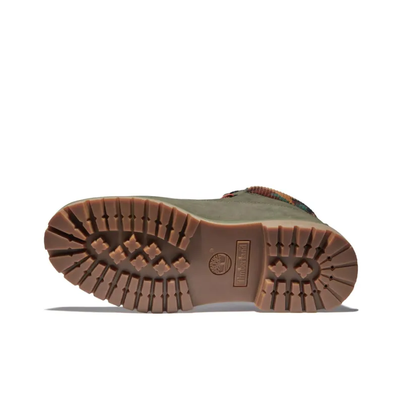 Timberland 6 Inch Premium Boot 'Dark Green Nubuck With Camouflage Collar'-5