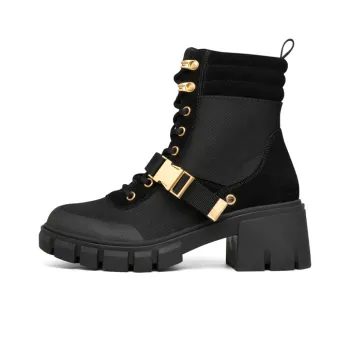 Skechers Top Notch Martin Boots Women's High Top Black/Gold