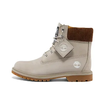 Timberland Heritage 6 Inch Waterproof Wide Fit Boots 'Beige Nubuck With Camo' Women's