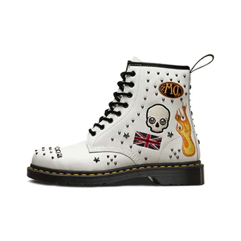 Dr.Martens 1460 Classic 8 High Top Martin Boots Unisex White-0