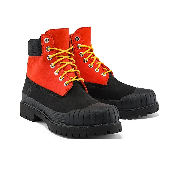 Timberland Premium 6 Inch Waterproof Boot 'Medium Orange Nubuck With Black'-3