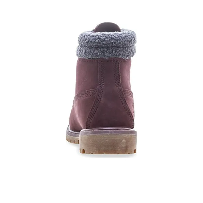 Timberland Premium 6 Inch Double Collar Waterproof 'Burgundy Nubuck'-3