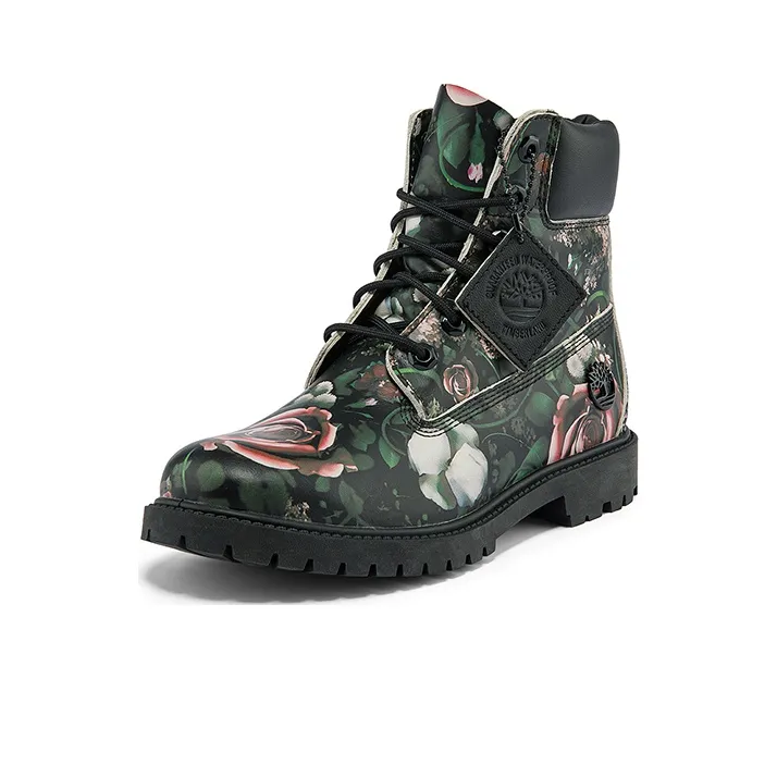 Timberland Heritage 6 Inch Waterproof Boots 'Black Floral Nubuck' Women's-2