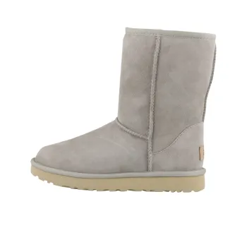 UGG Classic Short Ii Fleece Lined Gray White Women's