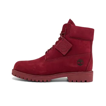 Timberland 6' Heritage Premium Waterproof Boot Dark Red Nubuck