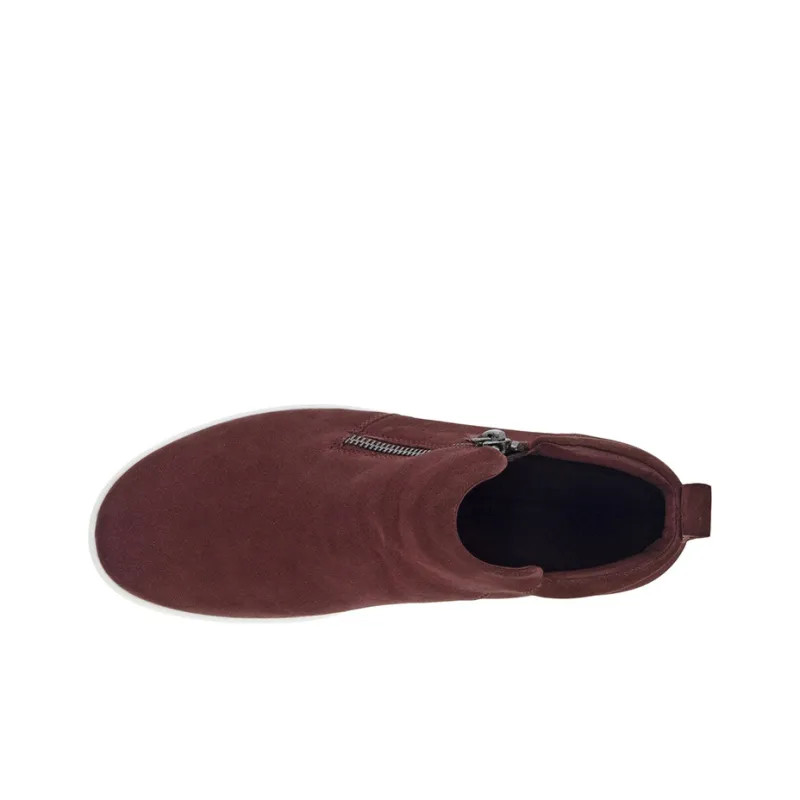 Ecco Soft 7 Warm Slip-Resistant Mid-Top Ankle Boots Women's Burgundy-2