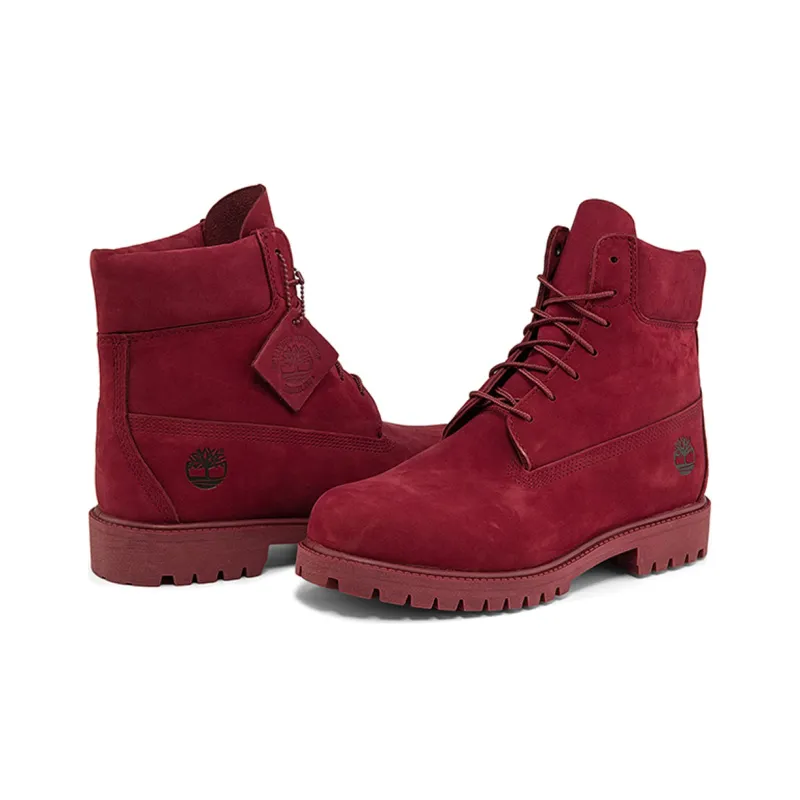 Timberland 6" Heritage Premium Waterproof Boot Dark Red Nubuck-4