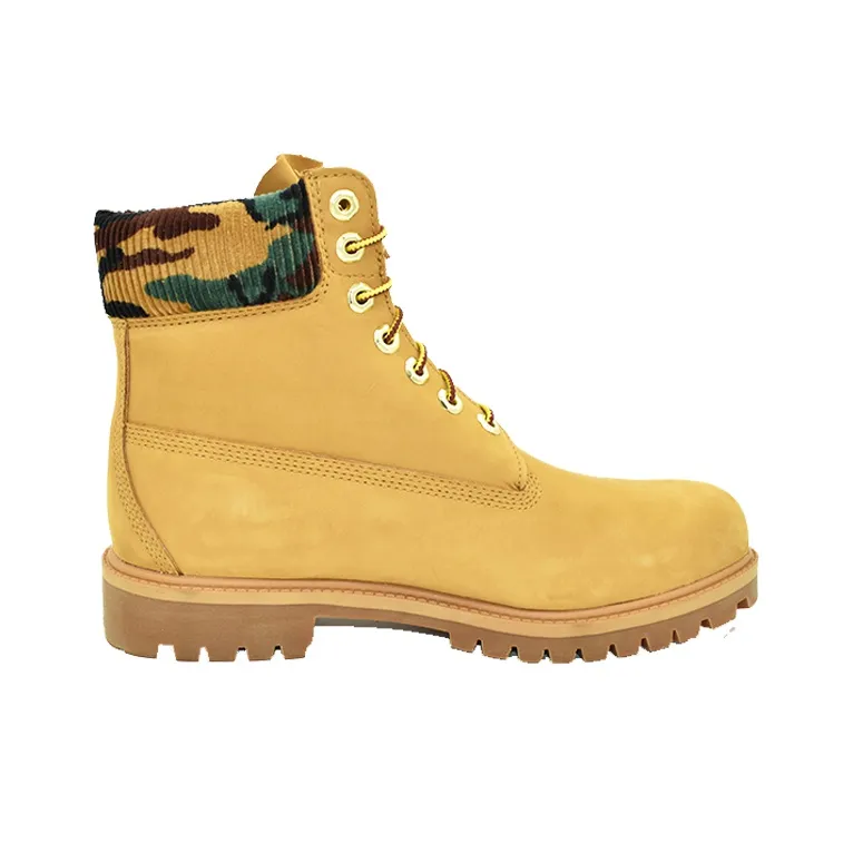 Timberland 6 Inch Premium Boot 'Wheat Nubuck With Camouflage Collar'-1