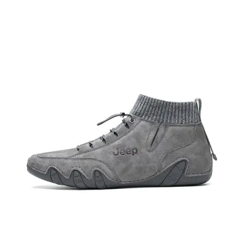 Jeep Martin Boots Men High Top Gray