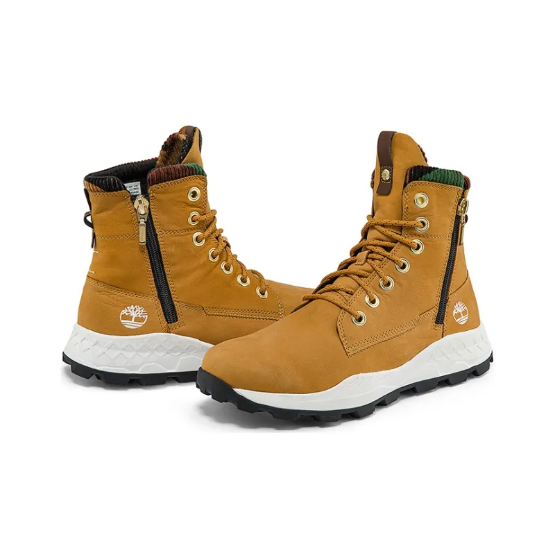 Timberland Brooklyn Side Zip Sneaker Wide Fit Boot 'Wheat Nubuck With Camouflage'-3