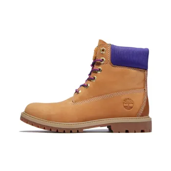 Timberland 6 Inch Heritage Cupsole Boots 'Wheat Nubuck With Purple' Women's
