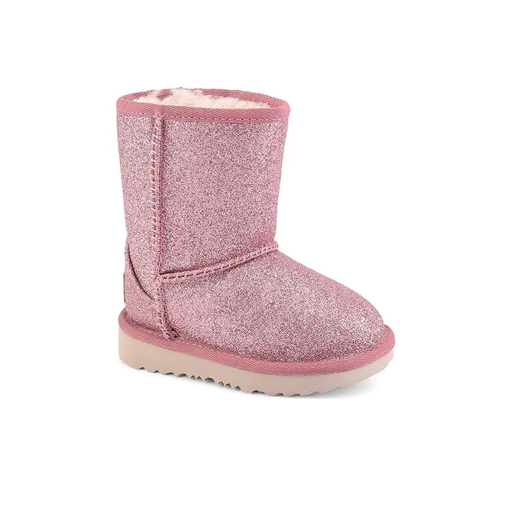 UGG CLASSIC SHORT Crew Snow Boots Pink Teenagers-2