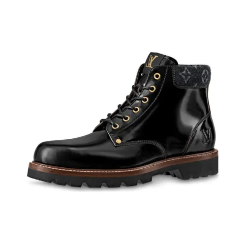 LOUIS VUITTON Oberkampf Martin Boots Men Black