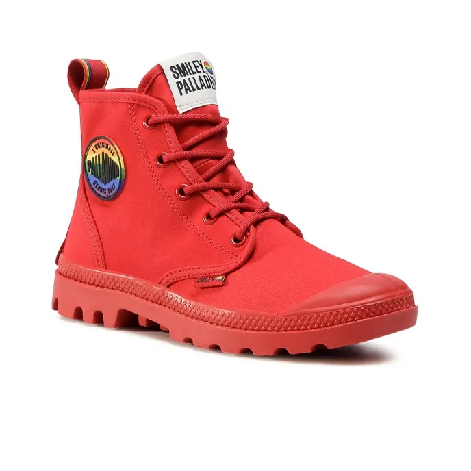 Palladium Pampa Crew Martin Boot Women's Red-2