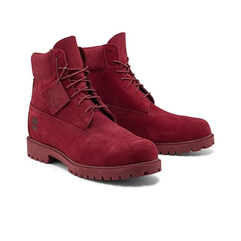 Timberland 6" Heritage Premium Waterproof Boot Dark Red Nubuck-3