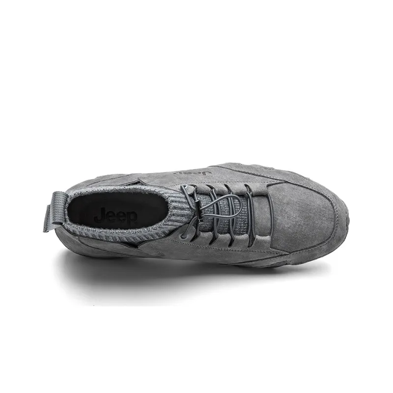 Jeep Martin Boots Men High Top Gray-3