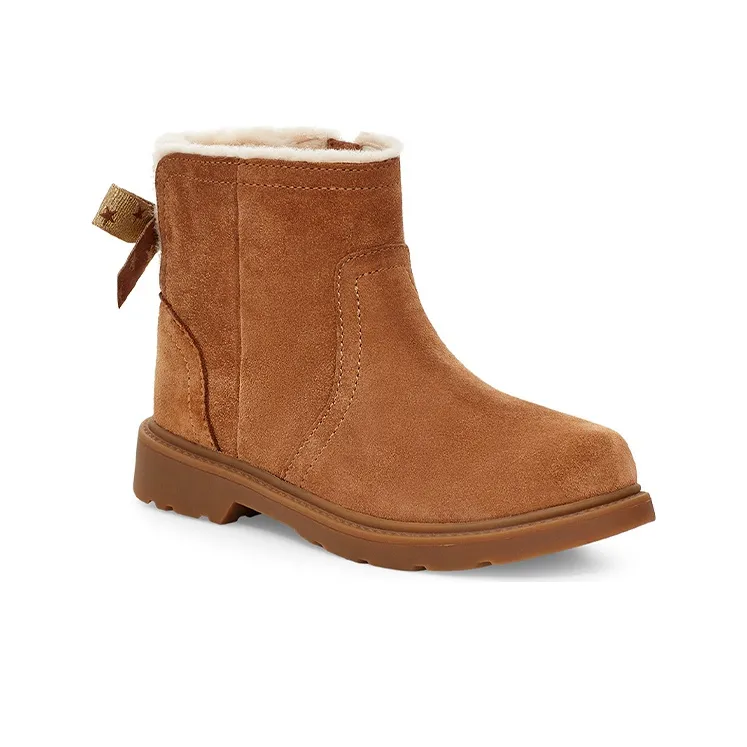 UGG Lynde Short Snow Boots Chestnut Brown Teenagers-2